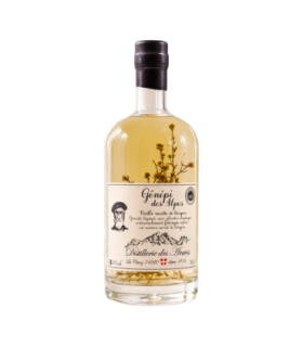 Bouteille de génépi des Alpes de la Distillerie des Aravis.
