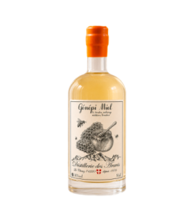 Bouteille de Génépi Miel de la Distillerie des Aravis.