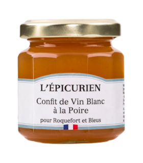 Pot de confit Vin blanc Poire L’Épicurien.