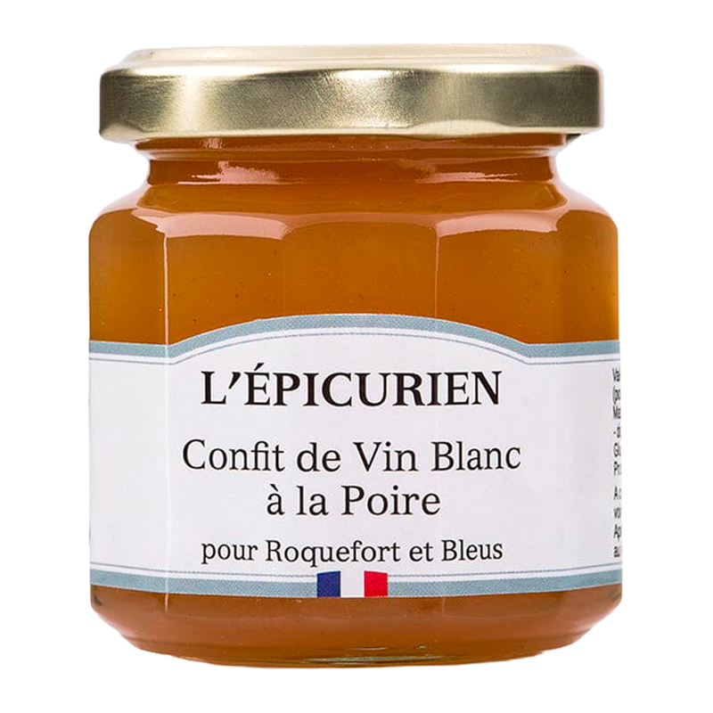 Pot de confit Vin blanc Poire L’Épicurien.