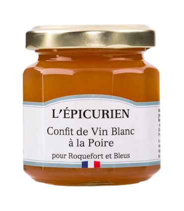 Pot de confit Vin blanc Poire L’Épicurien.