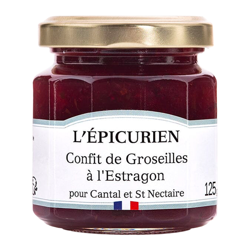 Pot de confit de groseille à l’estragon L’Épicurien.