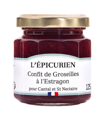Pot de confit de groseille à l’estragon L’Épicurien.