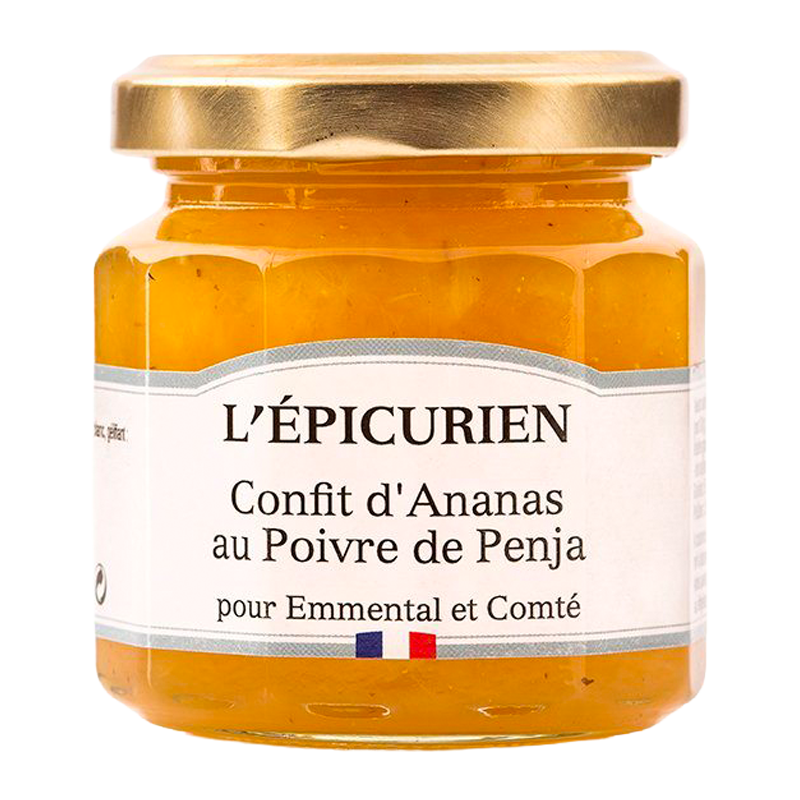 Pot de confit d’ananas au poivre de Penja L’Épicurien.