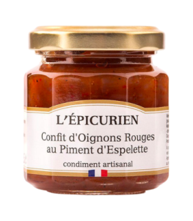 Pot de confit Oignon rouge Piment d’Espelette L’Épicurien.