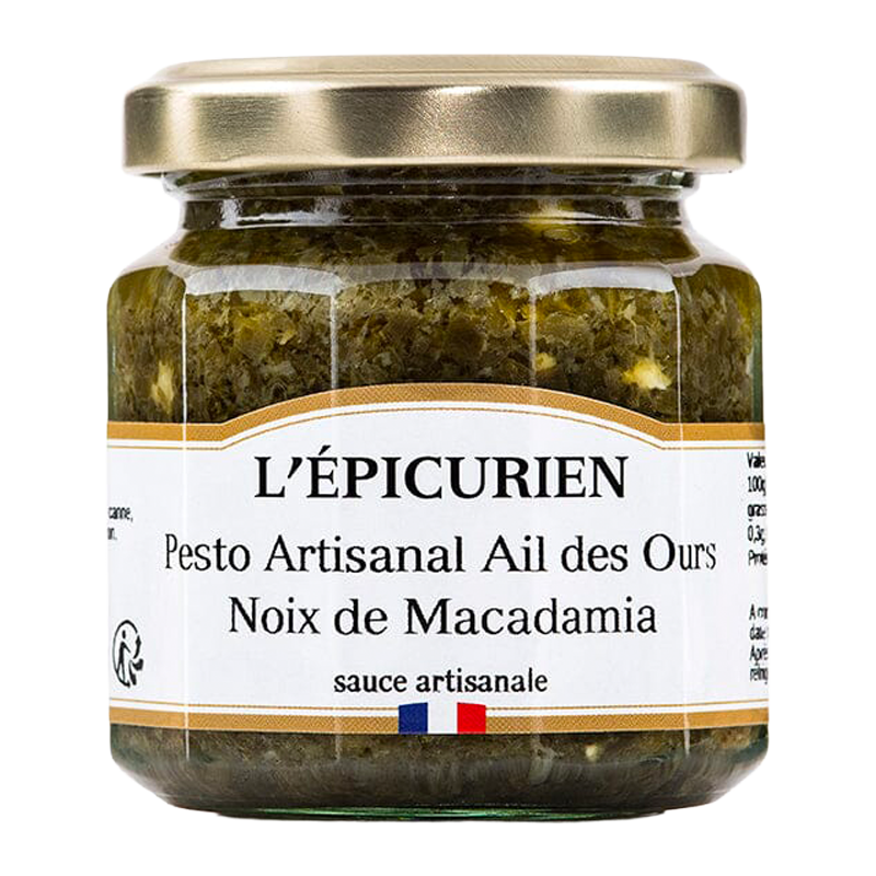 Pot de pesto Ail des ours Noix de macadamia L’Épicurien.