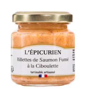 Pot de rillettes de saumon à la ciboulette L’Épicurien.