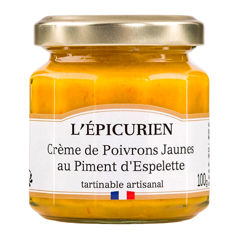 Pot de crème de poivron jaune au piment d’Espelette L’Épicurien.