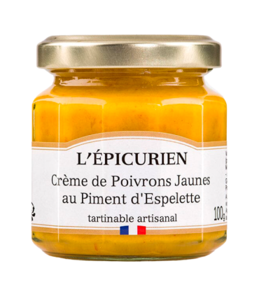 Pot de crème de poivron jaune au piment d’Espelette L’Épicurien.
