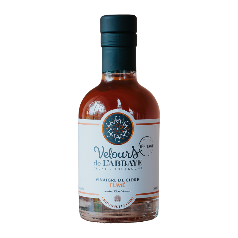 Flacon de vinaigre Cidre fumé Velours de l’Abbaye.