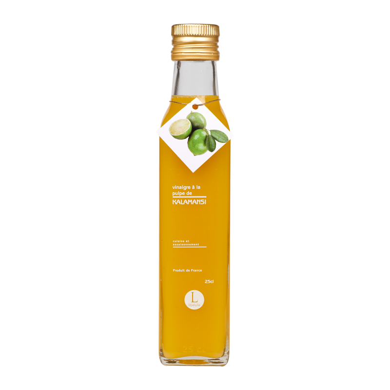 Bouteille de vinaigre Kalamansi Moulins de Bresse.