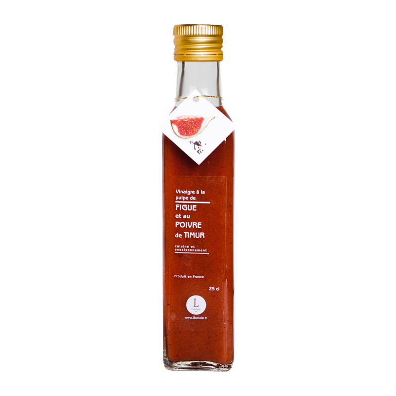 Bouteille de vinaigre Figue Timut Moulins de Bresse.