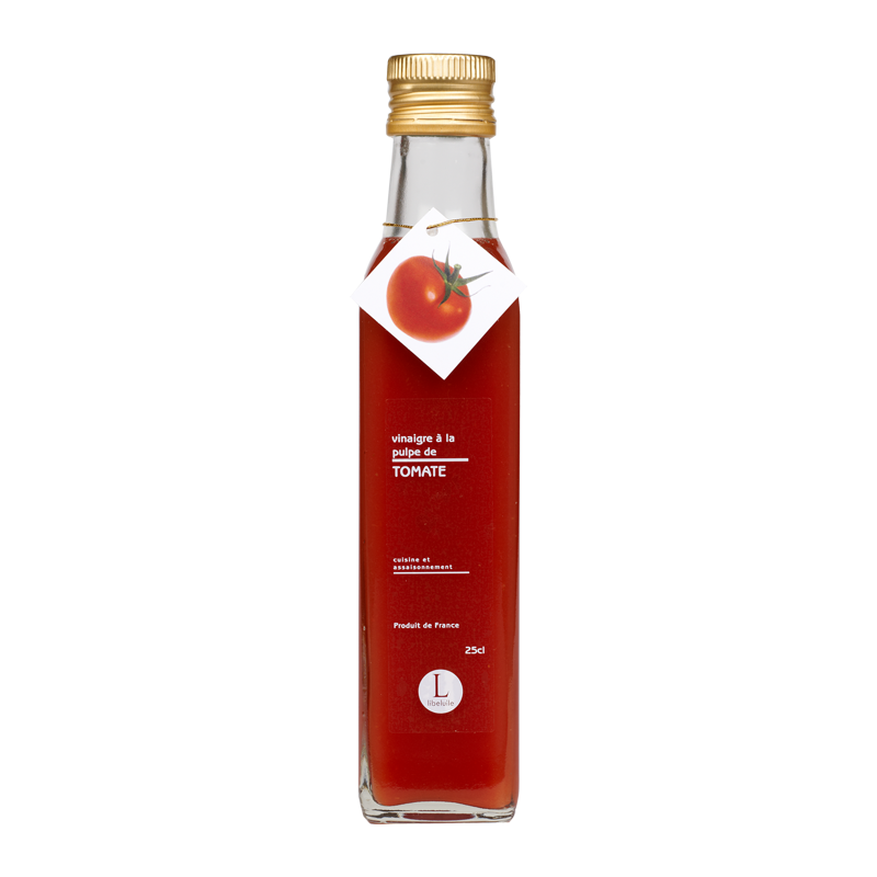 Bouteille de vinaigre Tomate Moulins de Bresse.