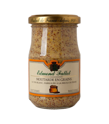 Pot de moutarde en grains Edmond Fallot.