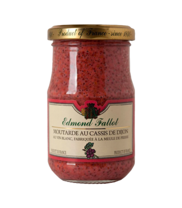 Pot de moutarde au cassis de Dijon Edmond Fallot.