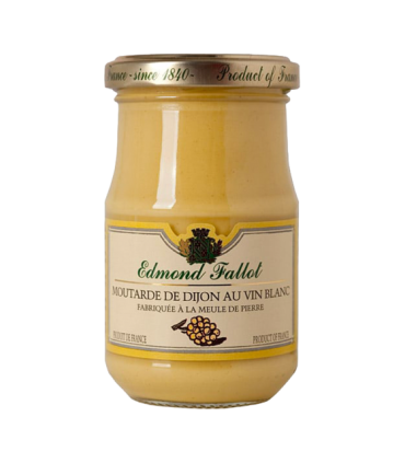 Pot de moutarde au vin blanc Edmond Fallot.