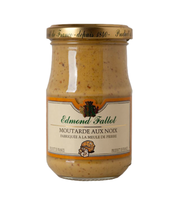 Pot de moutarde aux noix Edmond Fallot.