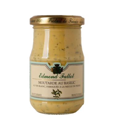 Pot de moutarde au basilic Edmond Fallot.
