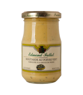 Pot de moutarde au poivre vert Edmond Fallot.