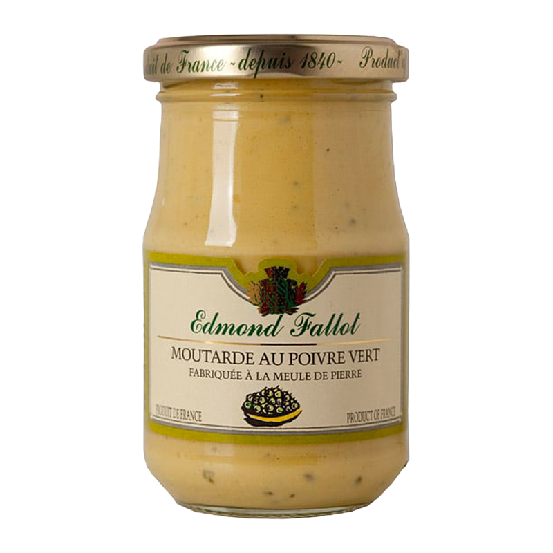 Pot de moutarde au poivre vert Edmond Fallot.