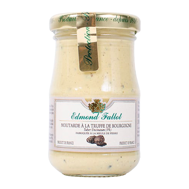 Pot de moutarde à la truffe Edmond Fallot.