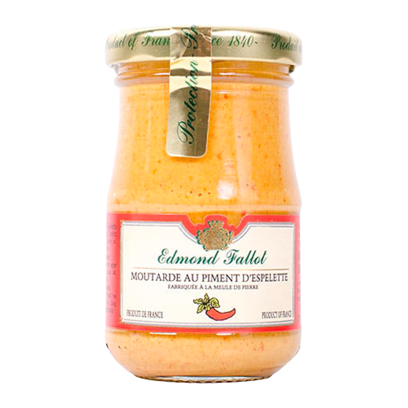 Pot de moutarde au piment d’Espelette Edmond Fallot.