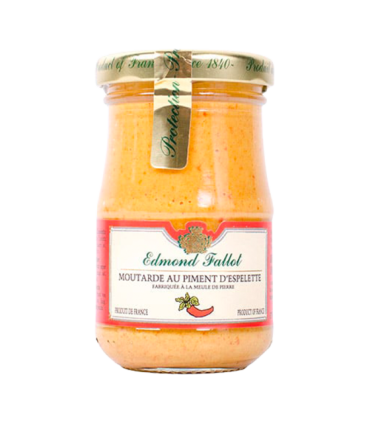 Pot de moutarde au piment d’Espelette Edmond Fallot.