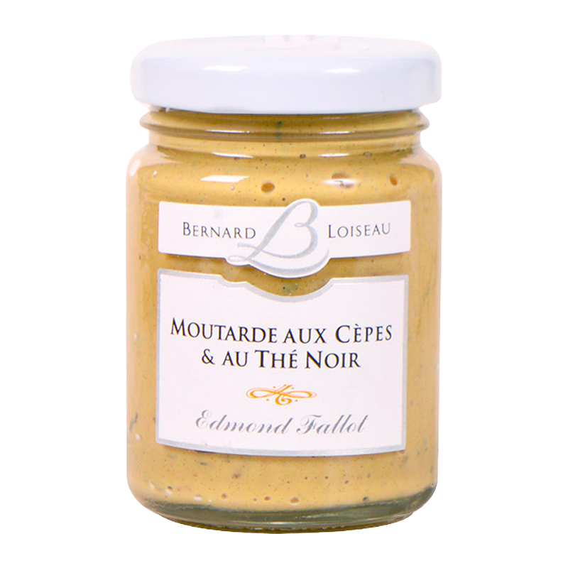 Pot de moutarde Cèpes Thé noir Edmond Fallot.