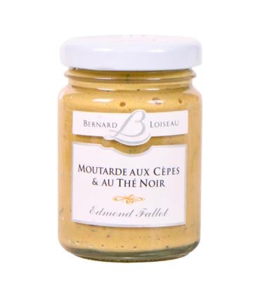 Pot de moutarde Cèpes Thé noir Edmond Fallot.