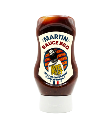 Bouteille de sauce Barbecue Big Peat Maison Martin.