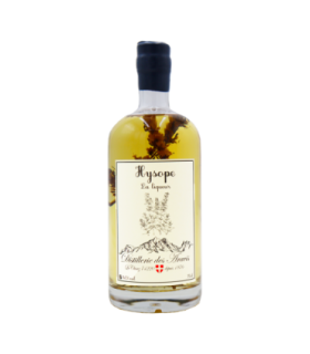 Bouteille de liqueur d’hysope de la Distillerie des Aravis.