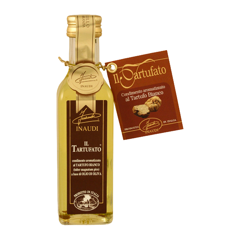 Bouteille d’huile d’olive Truffe blanche Inaudi.