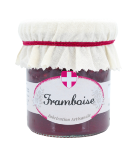 Pot de confiture de framboise Savoa.