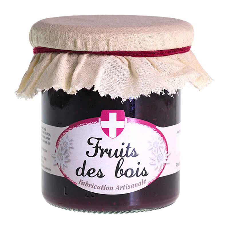 Pot de confiture de fruits des bois Savoa.