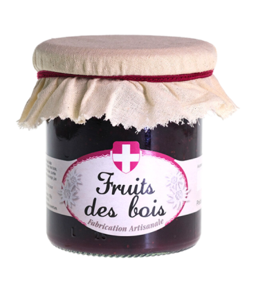 Pot de confiture de fruits des bois Savoa.