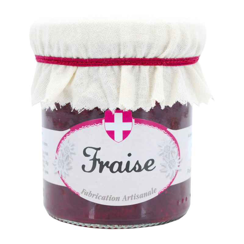 Pot de confiture de fraise Savoa.