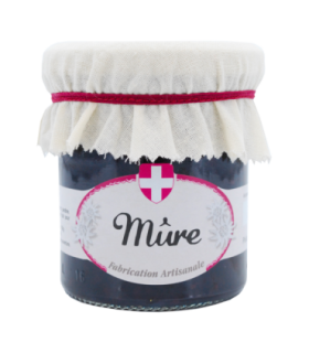 Pot de confiture de mûres Savoa.