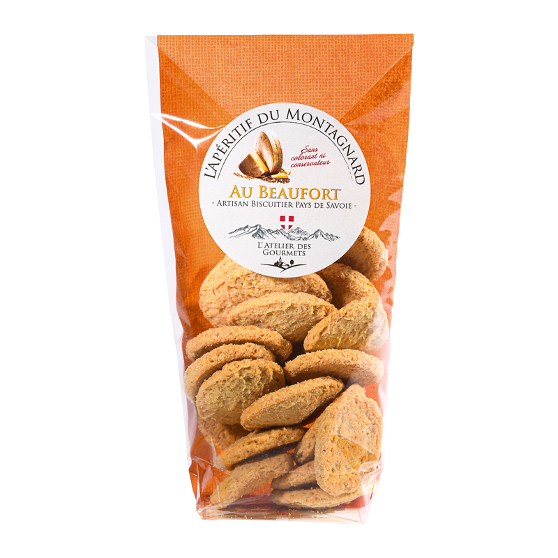 Sachet de Sablés du Montagnard Beaufort L’Atelier des Gourmets.