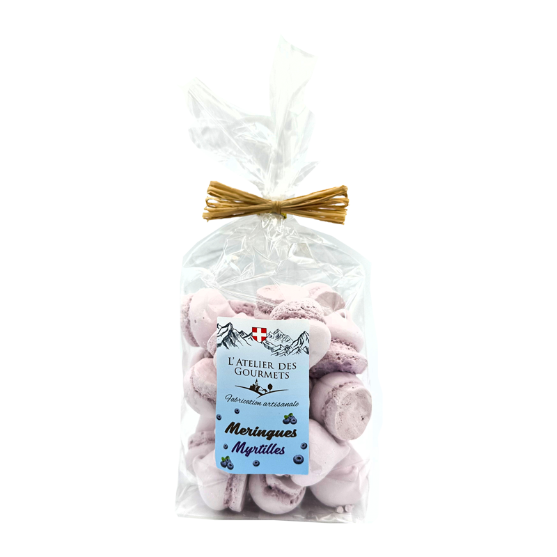 Sachet de meringues à la myrtille L’Atelier des Gourmets.