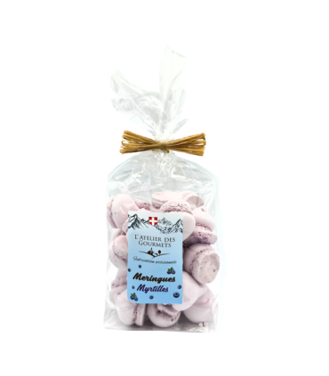 Sachet de meringues à la myrtille L’Atelier des Gourmets.