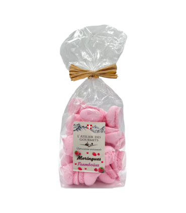 Sachet de meringues à la framboise L’Atelier des Gourmets.