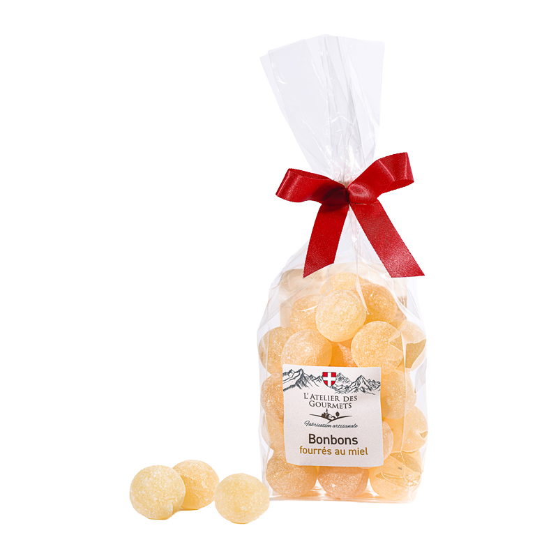 Sachet de bonbons fourrés au miel L’Atelier des Gourmets.