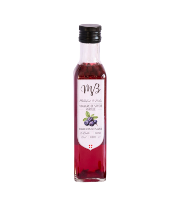 Bouteille de vinaigre Myrtille Milefaut & Badin.