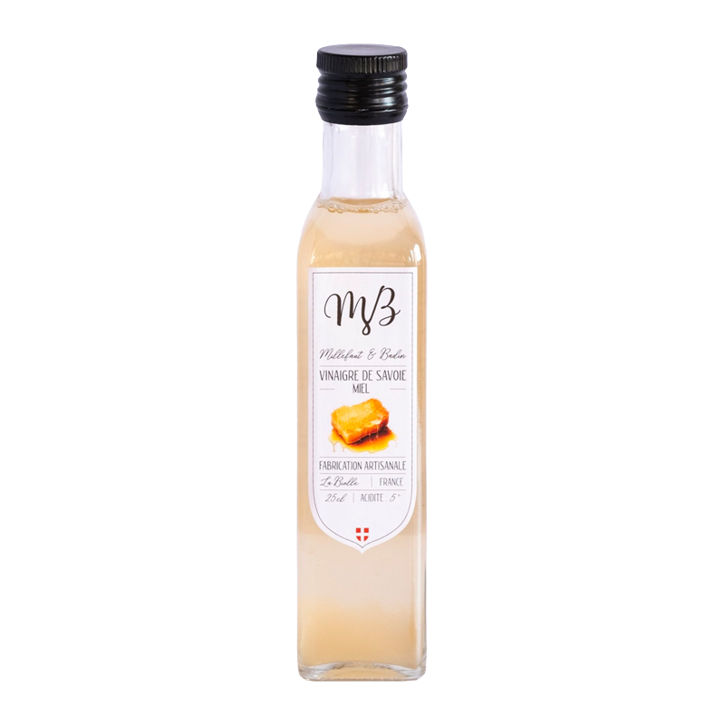 Bouteille de vinaigre Miel Milefaut & Badin.